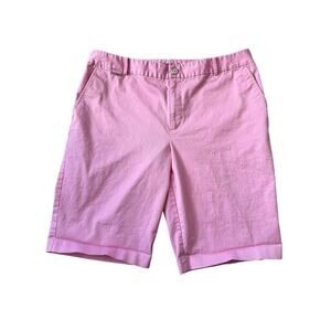 Lauren by Ralph Lauren, pink shorts, size 14, cotton blend, Pink chinos